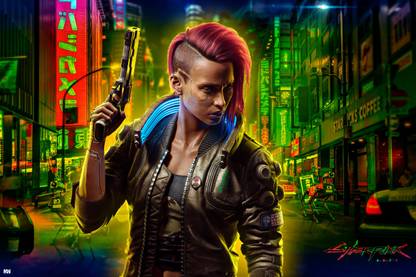 Cyberpunk 2077 V Poster 18 x 12 inch 300 GSM Paper Print