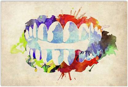 denist teeth wall poster Fine Art Print