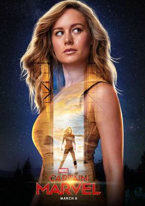 Captain Marvel - Avengers Endgame Best Movie & TV Series Poster Collection Paper, No Frame, Paper Print