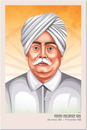 Lala Lajpat Ray Poster, Freedom Fighter of India Poster for Home Decoration-edt Paper Print