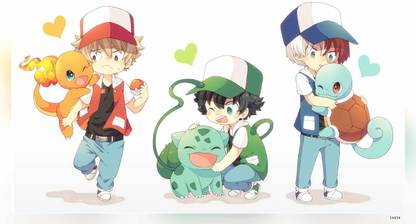 Anime Bulbasaur Pokemon Charmander Pokemon Matte Finish Poster Paper Print