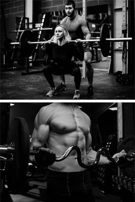 Black and White Gym Wall Art Bodybuilding Muscle Man Pictures Strong Sportsman Barbell Bodybuilder Poster for Gym Fitness Room Ready to Hang Size 12 inch x 18 inch (Pack of 5) Photographic Paper