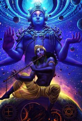 Poster Lord Krishna Baby Krishna Ladoo Gopal Photo sl-13237 (Wall Poster, 13x19 Inches, Matte Paper, Multicolor) Fine Art Print