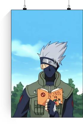 Kakashi Poster | Naruto Kakashi Hatake Poster | Naruto Kakashi Book Reading Anime Posters | Kakashi Wall Poster Paper Print