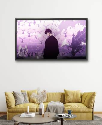 VIRGIN ARTS | SUNG JIN -WOO | SOLO LEVELING | 300 GSM A4 FRAMED POSTER Photographic Paper