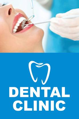 Dentist Dental Care Teeth Poster For Clinic Hospital Paper Print Fine Art Print