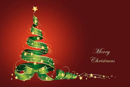 merry christmas tree vector merry christmas post Poster, Wallpaper Paper Print