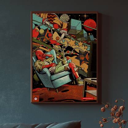 Trippy Psychedelic Poster Set of 5 Paper Print
