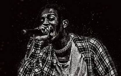 HD wallpaper playboi carti white glitter art black background american rapper playboi carti art jord poster Paper Print