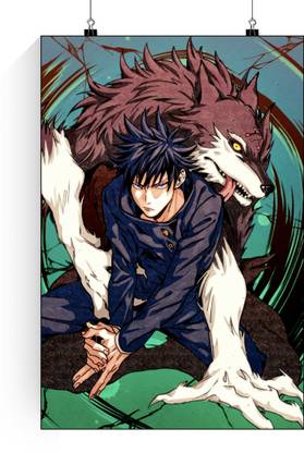 Megumi Fushiguro Wall Poster | Megumi Divine Dogs Jujutsu Kaisen Poster | Megumi Poster For Wall Paper Print