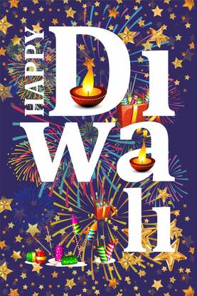 C Zone_ Beautiful Diwali Poster for Home And Office Décor Wall Posters (12 x 18 inch) _1102 Paper Print