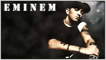 Eminem ON FINE ART PAPER HD QUALITY WALLPAPER POSTER Fine Art Print