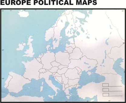 EUROPE POLITICAL Practice Maps Paper Print