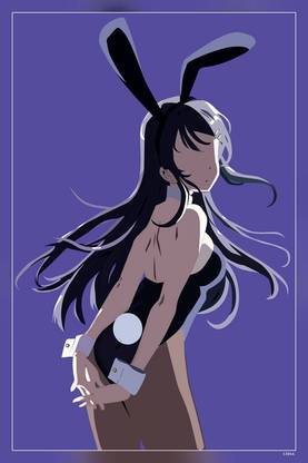 Mai Sakurajima Bunny Girl Seishun Buta Yarou Senpai Anime Matte Finish Poster Paper Print