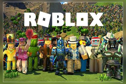 Roblox All Characters In One Frame Games Video Game Matte Finish Poster P-7665 Paper Print
