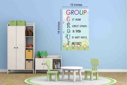 Kids Education Poster On "Group Meaning"|Early Learning Poster For Home School, Classroom, Nursery|Pack of 1|Unframed Education Poster For Interior Decoration Paper Print