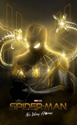 SPIDERMAN NO WAY HOME BLACK WALL POSTER 12X18 Paper Print