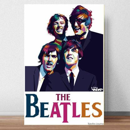 The Beatles Poster for Home Office and Student Room Wall Decor | 12x18 Multcolor | RFC-874 Paper Print