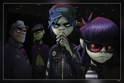 Gorillaz D Noodle Russel Hobbs Matte Finish Poster Paper Print