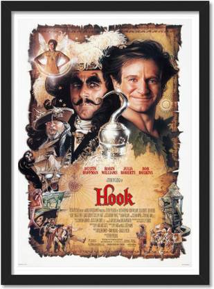 Hook Movie Framed Poster For Room & Office (10 Inch X 13 Inch, Framed) Paper Print