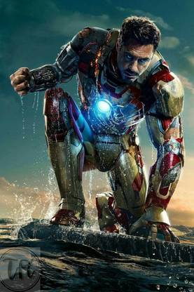 Ironman Poster |Ironman Posters for Room | Superhero Ironman Posters | Unframed | With Self Adhesive Tape Paper Print