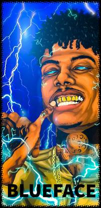 Blueface Blue Crip Rap Rapper Matte Finish Poster Paper Print