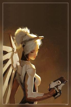 Overwatch Mercy Overwatch Video Game Matte Finish Poster P-15528 Paper Print