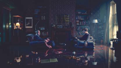 Elementary, My Dear Watson: Sherlock's Visual Odyssey:Printed by WK on 300gsm US Imported Paper with Gloss Lamination (Unframed) With 3M Orginal Double Side Tape for Easily Stick Photographic Paper