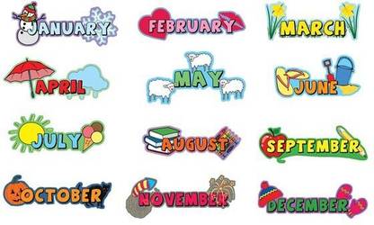 jan feb chart deepart 1393 Multicolour, Matte Vinyl Stickers Printed, 12 x 18 Inch Paper Print
