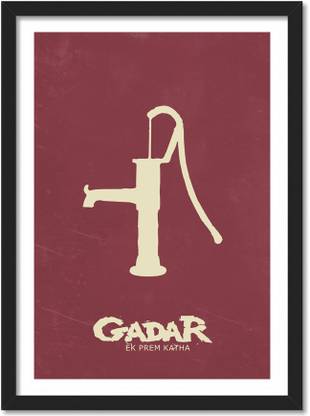 Gadar Ek Prem Katha Movie Framed Poster With Acrylic Sheet For Room & Office Paper Print