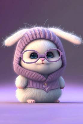 Bunny Rabbit Poster for Room Wall Decoration, Size - 12 X 18 inches || VE EB ART 16258 Paper Print