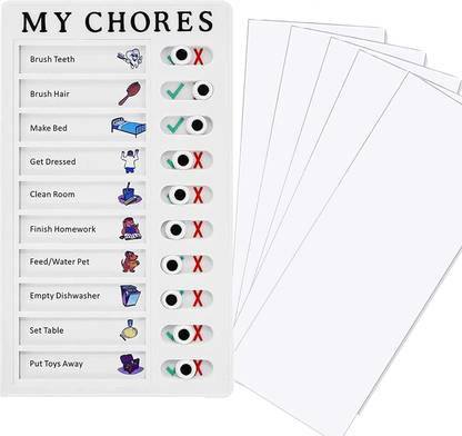 Chore Chart for Adults Planning Boards, Portable to Do List Memo Checklist Board for Kids Detachable Plastic DIY Message Home Travel Planning Reminder Chart 3D Poster