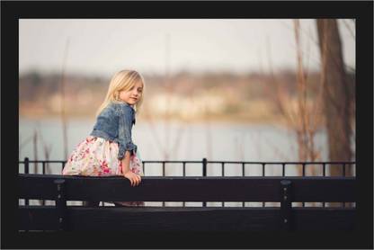 Cute Baby Poster with A4 Size Frame F-419 Paper Print