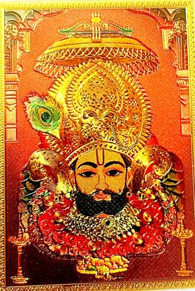 gold foil embossed Shyam baba photo (2.4 x 3.4) Photographic Paper