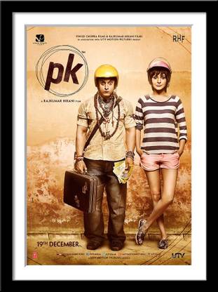 PK - Aamir Khan - Bollywood Hindi Movie Poster Paper Print