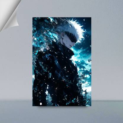 VIRGIN ARTS | SATORU GOJO 1 | JUJUTSU SOURSERER | JUJUTSU KAISEN | ANIME | 300 GSM A4 FRAMED POSTER FOR WALL Photographic Paper