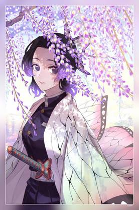 Shinobu Kocho Demon Slayer Kimetsu No Yaiba Anime Matte Finish Poster P-12609 Paper Print