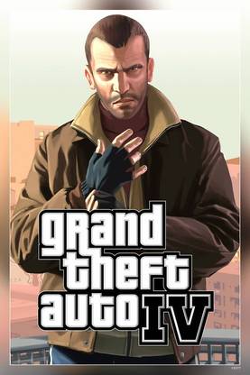 Grand Theft Auto Grand Theft Auto Iv Niko Bellic Grand Theft Auto V Pc Hd Matte Finish Poster P-13277 Paper Print