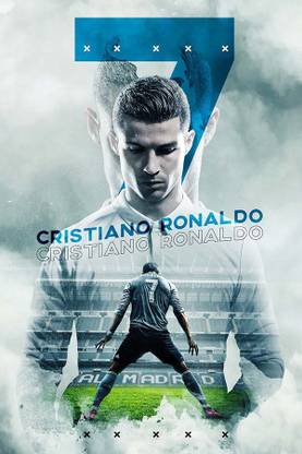 Self Adhesive UV Coated High Resolution Vinyl Print Poster of Cristiano Ronaldo – PSF12 Fine Art Print