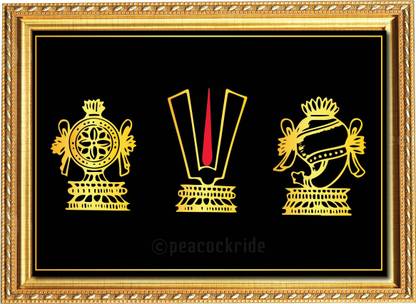Lord Venkateshwara I Tirupati I Lord Balaji I Lord Srinivasa I Wall Frame Gold A4 Paper Print