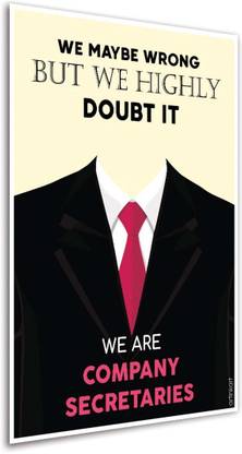 CS Company Secretary Firm Poster for Room Office Home Motivational Inspirational Art Print Fine Art Print