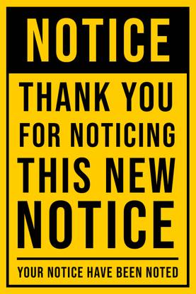 customised A5 sized oneside notice Fine Art Print