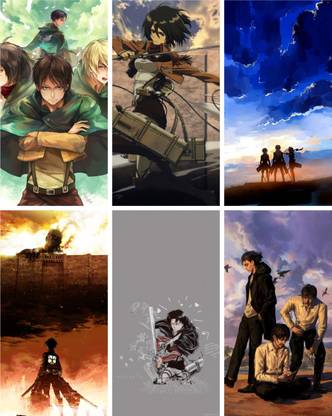 Attack on Titans AOT Anime Wall decor posters || A4 size 8×12 inch || Pack of 6 Photographic Paper