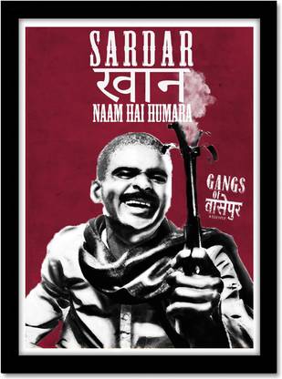 Gangs Of Wasseypur Film Series framed Poster for Room & Office(10x13 inch,Framed) Paper Print