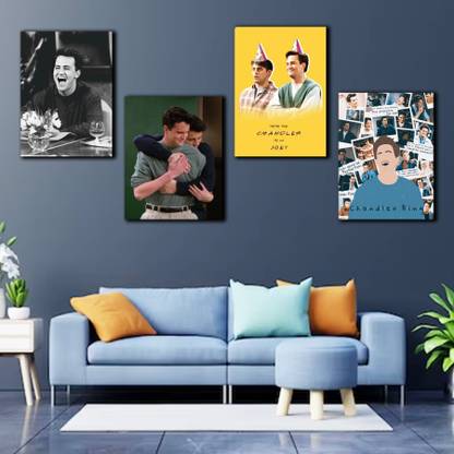 Print It Nice Set of FRIENDS TV show Poster Chandler Bing, Joey Photographic Paper