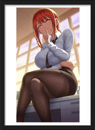 Makima x Waifu | Chainsaw Man Anime Framed Poster Paper Print
