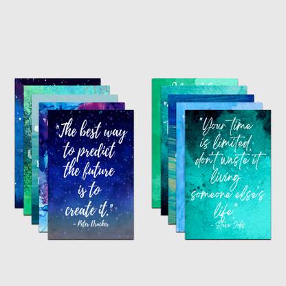 Famous Personalities Motivational Quotes \ Inspirational Quotes Wall Poster and stickers for wall - Unframed - Featuring Steve Jobs, Peter Drucker, Winston Churchill and others Paper Print