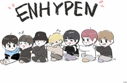 Enhypen K-Pop Boy Band Matte Finish Poster Paper Print