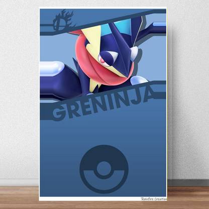 Greninja Pokemon Poster 300 GSM 12x18 Unframed RFCP-596 Paper Print
