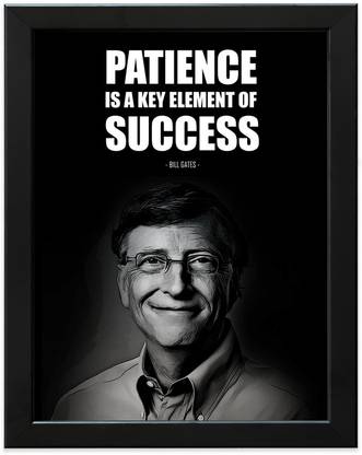 SWASUM Bill Gates (Business Quotes) Inspirational and Motivational Quote, Framed Digital Reprint 13.5 inch x 10.5 inch Painting